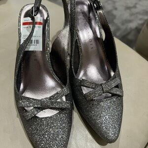 Karen Scott Silver Glitter Heels